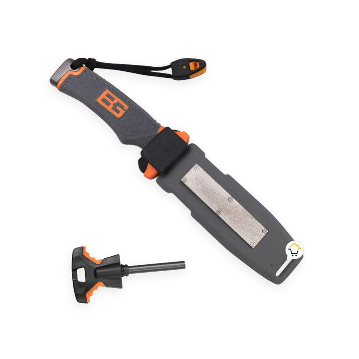 Cuchillo Supervivencia Táctico Camping Pesca Estuche + Amolador y Silbato NA-285