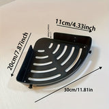 Conjunto de estanterías de esquina de 3 capas para montaje en pared, organizador de baño sin taladro para cosméticos y productos de ducha, almacenamiento de ahorro de espacio para accesorios de hogar y cocina, acabado pintado, no requiere electricidad