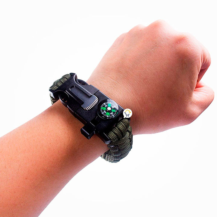 Combo Pulseras Supervivencia Paracord X3 Unidades Silbato y Pedernal MJ375