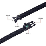 Combo Pulseras Supervivencia Paracord X3 Unidades Silbato y Pedernal MJ375