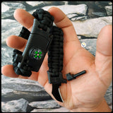 Combo Pulseras Supervivencia Paracord X3 Unidades Silbato y Pedernal MJ375