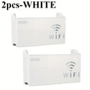 2 piezas de caja de almacenamiento para router WiFi con diseño de doble banda, soporte de 4K y puertos de red Ethernet de doble gigabit - Organizador de pared para sala de estar, dormitorio, oficina en casa - Material PP duradero, router para Internet en