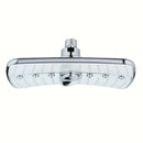 Experiencia refrescante] Cabezal de ducha multifunción de alta presión con 3 modos ajustables: lluvia, lluvia turbo y chorro de masaje - Diseño rectangular para montar en la pared, accesorios para ducha