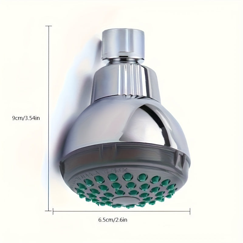 1pc Cabezal de Ducha de Alta Presión con Rociado Giratorio Antiobstrucción, Accesorio para Baño Circular Resistente, Fácil Instalación Sin Herramientas Necesarias, Compatible con Conexiones Estándar para Hogar o Uso Comercial, Diseño Elegante y Ligero en
