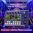 Consola de mezcla de DJ alimentada por USB con interfaz de audio, cambiador de voz, batería de litio recargable de 1200 mAh - Ideal para transmisiones en vivo, podcasts, juegos | Salida de calidad de estudio, consola de juegos
