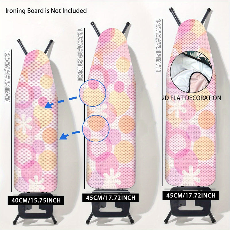 Fundas para Tabla de Planchar Resistentes con Superficie Antideslizante - Protector de Tamaño Completo, Lavable a Máquina, Apta para Mesas de Planchar Estándar (Tabla No Incluida) - Decoración para Lavandería en Rosa/Beige/Gris/Azul/Rojo//Blanco - Acceso