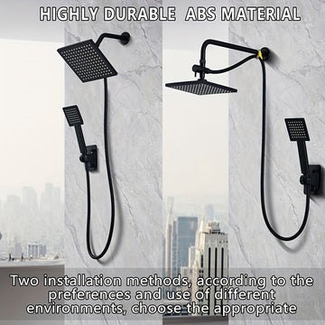Un conjunto de cabezal de ducha de alto flujo ABS, cabezal de ducha de mano dos en uno, manguera extendida, cabezal de ducha distribuidor de agua de tres vías, cabezal de ducha, accesorios de ducha, decoración de regalo de Navidad/Halloween