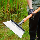 Pala de jardín de metal de alta resistencia - Herramienta multifuncional para eliminar malezas, nieve y hielo para jardines, cuidado de césped y uso agrícola - Mango ergonómico, diseño duradero para una eficiente eliminación de malezas y desechos, herram