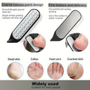 TATUKIKO Lijadora de pies de acero inoxidable de doble cara - Mango de plástico antideslizante portátil para luz muerta beige y eliminación, uso doméstico, herramienta de cuidado de pies, diseño ergonómico, construcción duradera