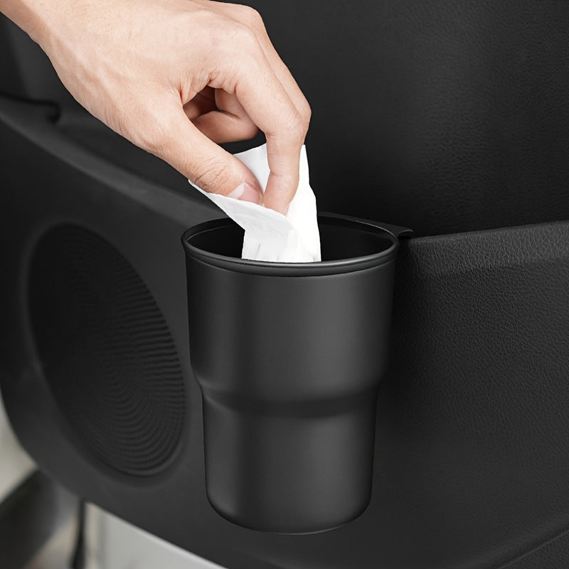 Soporte de vaso para coche versátil, compatible con dispositivos móviles, bebidas, objetos pequeños y sirve como contenedor de basura para el almacenamiento del coche, adecuado para los compartimentos del centro de consola y respaldo de asiento.