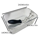 Cesta de freidora 1pc, cesta de freír/vapor plegable, colador de cesta de freír doméstico, red de filtración de freír, herramienta de cocina para papas fritas, filtro de freír de aceite, colador de cesta de freír para cocina Eid Al-Adha Mubarak