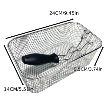 Cesta de freidora 1pc, cesta de freír/vapor plegable, colador de cesta de freír doméstico, red de filtración de freír, herramienta de cocina para papas fritas, filtro de freír de aceite, colador de cesta de freír para cocina Eid Al-Adha Mubarak