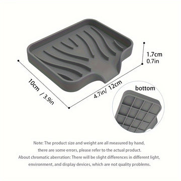 1pc Plato de Jabón de Barra Premium, Fácil de Limpiar, Bandeja/Soporte de Jabón de Silicona Suave con Drenaje Automático para Ducha, Baño, Cocina, Bañera, Mantén el Jabón Seco, Prolonga la Vida del Jabón, Decoración de Regalo de Navidad/Halloween