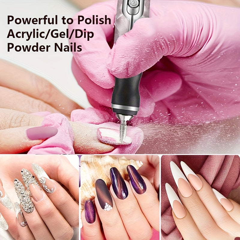 Limas eléctricas para uñas, 4 velocidades estándar con avance y retroceso. Juego de manicura profesional, herramienta eléctrica ideal para gel DIY, incluye 18 cabezales reemplazables, perfecto para cuidado y pulido de pies