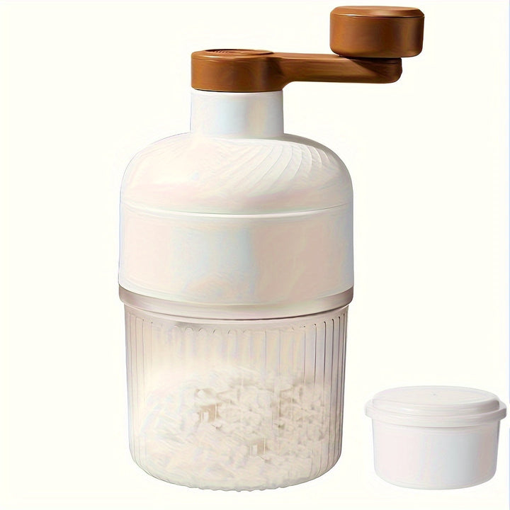 Maquinilla Portátil de Hielo Redondo Manual - Sin Pilas Necesarias, Fácil de Usar y Rápida en el Afeitado del Hielo, Diseño Duradero para Hogar, Fiestas, Postres, Piruletas y Uso Comercial