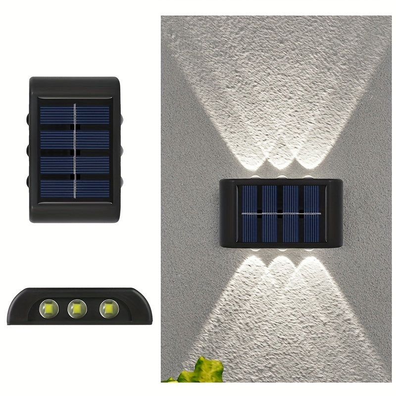 Lámpara solar LED Shenzhi Tech con sensor de luz inteligente, encendido/apagado automático, luz exterior para pared con regulación automática de intensidad, ideal para jardín, calle o balcón