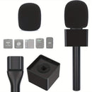Manillar Profesional para Micrófono con Lavalier, Compatible con RODE Wireless GO/GO Transmisor & DJI Mic - Construcción Robusta, Compatible con RODE ME/Pro y DJI Microphone 1/2, Incluye Pantalla Antiviento de Espuma y Bandera para Podcasting, Streaming,