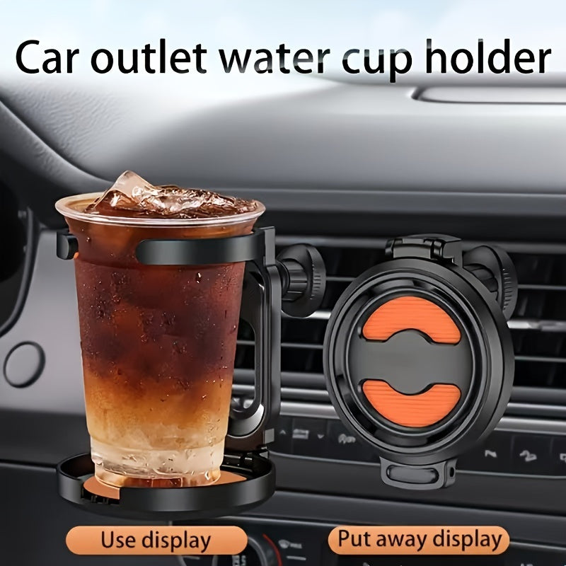 1pc Portavasos Multi-Función Plegable para Coche y Cenicero - Material ABS Duradero, Diseño Ventilado para Tazas de Café, Botellas de Soda y Bebidas - Perfecto para Coches, Camiones y SUV, Portavasos | Portavasos Moderno | Portavasos ABS Duradero