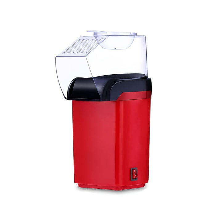 SENBOWE Mini Fabricante de Palomitas Eléctricas - Automático Completo, Acero Inoxidable, Rojo y Negro, No Requiere Batería, Conector de 120V EE. UU., Perfecto para Uso Doméstico, Máquina de Fabricación de Palomitas | Construcción de Acero Inoxidable | Di