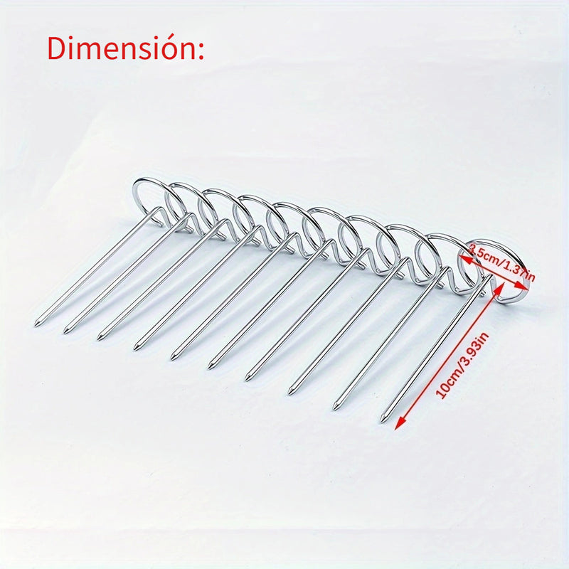 10/20/30 piezas, accesorios para freidora de aire, selecciones de horneado en posición vertical para freidora de aire, horno, selecciones de horneado de acero inoxidable para barbacoa