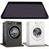 1 pieza de bandeja de goteo para lavadora de silicona, bandeja de drenaje para lavadora antideslizante, protector de suelo antivibraciones para secadora y lavadora, alfombrilla de fugas fácil de limpiar, diseño sin agujeros