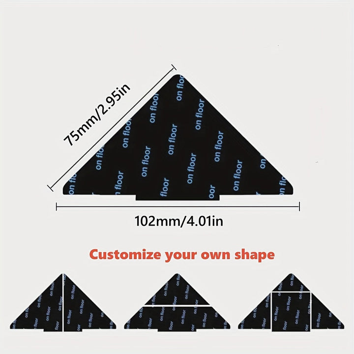 4/12/20pcs Pegatinas De Agarre En Forma De Árbol, Cintas Antideslizantes Para Pisos De Madera Y Baldosas, Cintas Reutilizables Y Lavables Para Alfombras De Área, Para Uso Doméstico