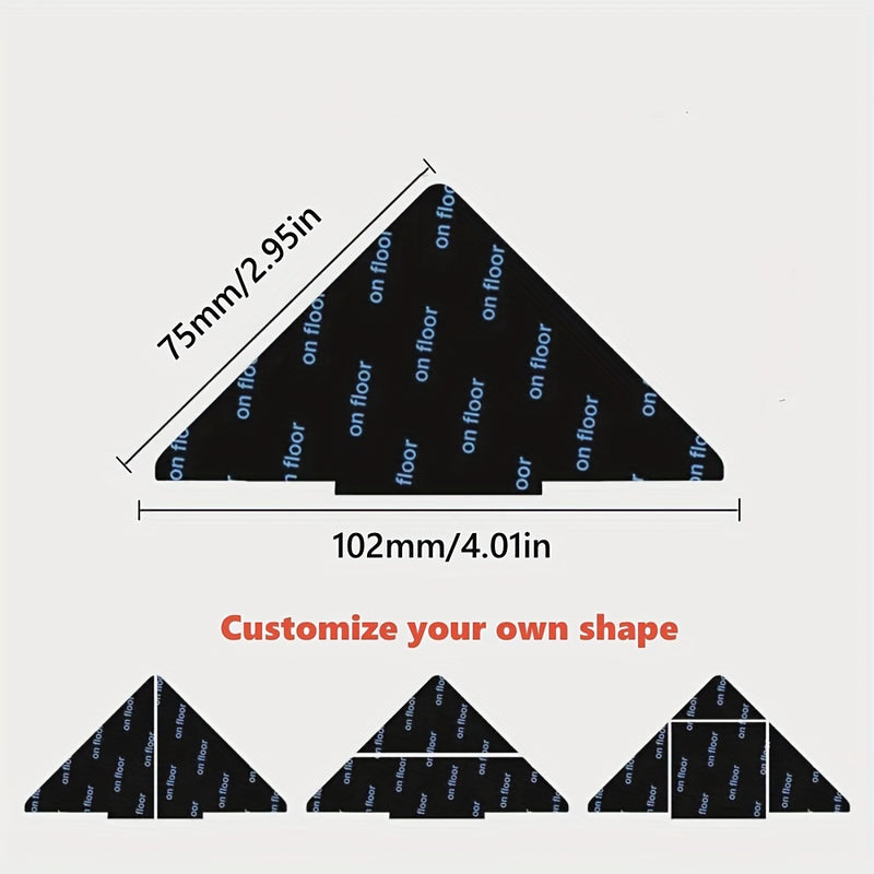 4/12/20pcs Pegatinas De Agarre En Forma De Árbol, Cintas Antideslizantes Para Pisos De Madera Y Baldosas, Cintas Reutilizables Y Lavables Para Alfombras De Área, Para Uso Doméstico