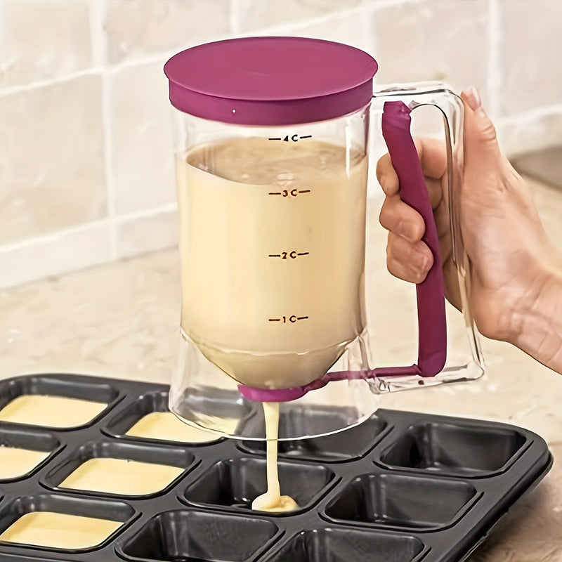 Separador y dispensador de masa para cupcakes - una herramienta de medición de taza de funel portátil para hornear sin desorden.