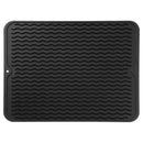 Almohadilla de drenaje grande para cocina de silicona con diseño ondulado, protector resistente al calor para encimera y estufa, tapete para secar platos, almohadilla de aislamiento térmico para ollas y sartenes, accesorio de cocina fácil de limpiar, pro