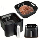 22.86 cm Forros de silicona reutilizables cuadrados para freidora de aire Ninja AF140 AF141 AF180 AF181 para freidora de aire Philips HD9270 Accesorios de horno para cesta de silicona para hornear