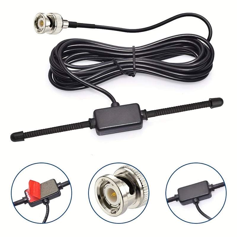 Antena de Montaje Adhesiva para Coche y Camión VHF UHF, Antena Dipolo Macho BNC Compatible con Radios Amateurs Ham para Vehículos, Compatibles con Uniden Bearcat Whistler Shack