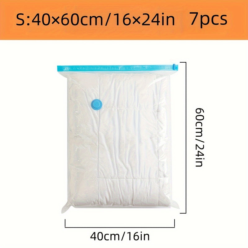 3/7/9/11pcs Bolsas de Compresión al Vacío Grandes, Medianas y Pequeñas de Varios Tamaños (Venta al Por Mayor) Bolsa de Almacenamiento para Ropa de Temporada, Edredón y Viaje - Buen Ayudante para el Hogar con Opciones Múltiples de Tamaño, Una Persona por