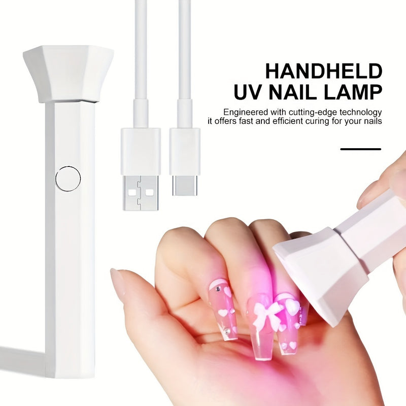 Linterna Relajante de Manicura Portátil con 6 Bombillas LED, Lámpara para Curar Esmalte en Casa