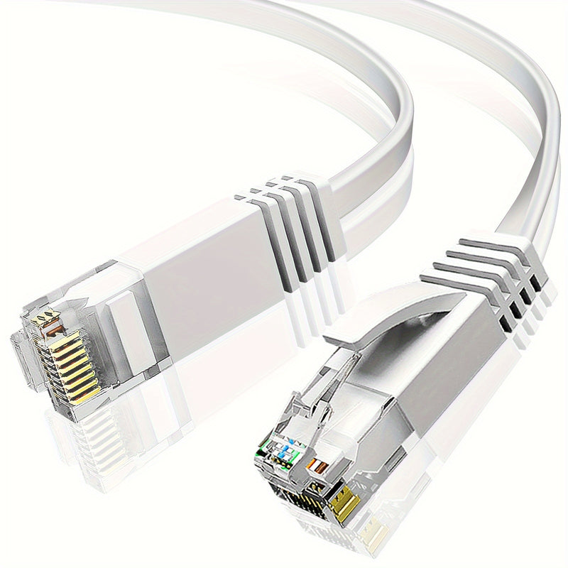 Cable de Ethernet Cat6 de 1.6 pies/3.3 pies/5 pies/6.6 pies/10 pies/16 pies/33 pies/50 pies/65 pies/82 pies/100 pies, cables de internet largos de alta velocidad de diseño plano 1Gbps para 250Mhz/s UTP para consola, PS3, PS4, PS5, Switch, enrutador, móde