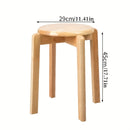 Taburete de madera con acabado de nogal elegante - Estilo vintage, apilable, estructura sólida, no requiere ensamblaje, ideal para mesas de comedor en casa y comerciales, diseño minimalista, resistente y duradero para uso en restaurantes o salones.