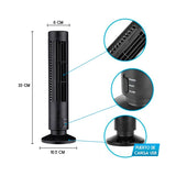 Mini Ventilador Torre USB Climatizador Portátil MVUSB