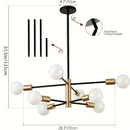 1 pieza de lámpara floral del cielo viento industrial retro moderno con base E26/E27, instalación semienterrada, adecuada para salones, dormitorios, granjas, islas de cocina, estudios, hoteles y otros espacios comerciales (sin bombillas incluidas) 85v-26