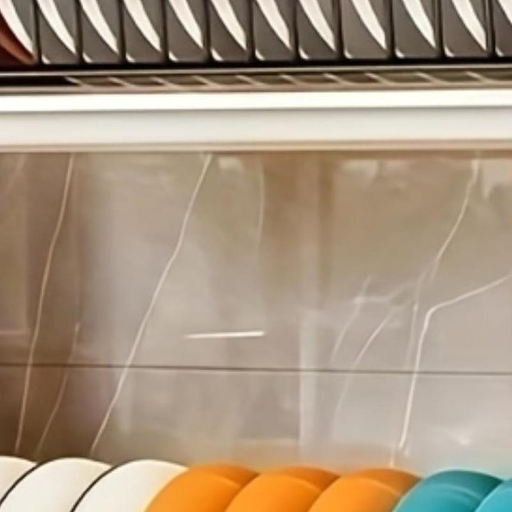 1 Gran Estantería de Almacenamiento de Doble Capa para Cocina, con Drenaje Rápido y Soporte para Cuchillos y Tenedores, Soporte para Tablas de Cortar, Sin Humedad, para Encimera Multifuncional, Adecuada para Tazas, Platos y Utensilios, etc. Estantería de