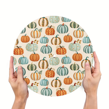 Tapete de música de disco de 12 pulgadas con patrón de calabaza de Acción de Gracias - Vinilo negro, 3 mm de grosor, antiestático, reducción de ruido y polvo, ideal para DJs, karaoke y práctica de música en casa, equipo de músicos