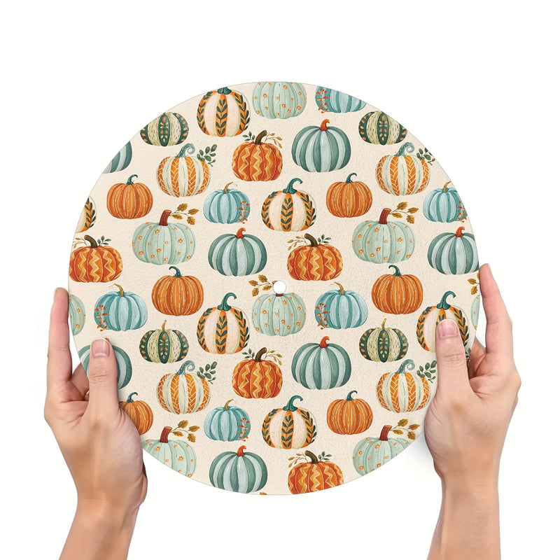 Tapete de música de disco de 12 pulgadas con patrón de calabaza de Acción de Gracias - Vinilo negro, 3 mm de grosor, antiestático, reducción de ruido y polvo, ideal para DJs, karaoke y práctica de música en casa, equipo de músicos