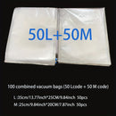 100pcs Bolsas de Sellado al Vacío Premium - Grado Comercial para Almacenamiento y Frescura de Alimentos, Ideales para Cocinas Domésticas, Compatibles con Todas las Máquinas Selladoras al Vacío