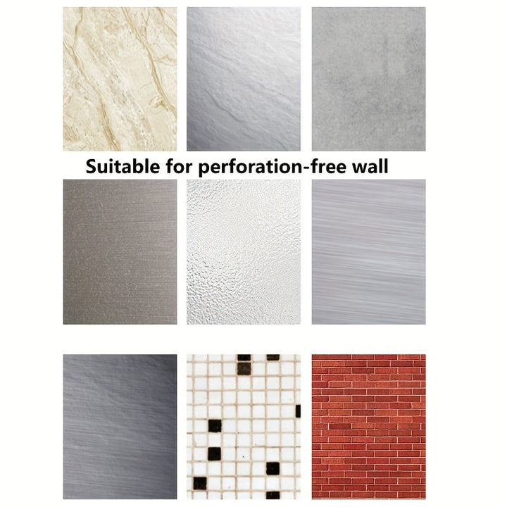 Conjunto de 3 piezas para Montar en la Pared: Drenaje para Pasta Dental y Estante de Almacenamiento para Cepillos de Dientes, Adecuado para Suministros de Baño, Habitación y Sala de Estar con Instalación Multifuncional sin Rastro