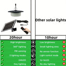1-Pack Luz Solar para Cobertizo con Control Remoto, 244 LED Lámpara Colgante Solarte, Sensor de Movimiento y Impermeable IP65, Iluminación Exterior/Interior con Cuello Ajustable, Panel Solar, para Garaje, Patio, Camping, Jardín, Granero - Iluminación LED