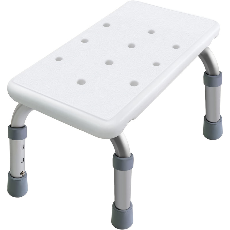 Escabel con plataforma antideslizante, soporta hasta 149.69 kg, escalón ajustable para pies, adecuado para uso médico en la cocina y al lado de la cama