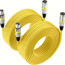 2 piezas de cable XLR 15.24 metros - cable DMX balanceado avanzado, con conectores macho y hembra de 3 pines, disponible en cuatro colores, más vendido, ideal para regalos de graduación, Día del Padre y cumpleaños