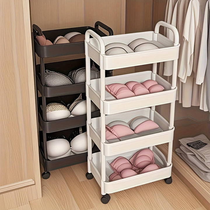 1pc Estante Multifuncional de 4 Niveles - Resistente, Ahorrador de Espacio, Ajustable para Dormitorio, Cocina y Camping al Aire Libre - Fácil Montaje, Diseño Compacto para Uso Todo el Año, Estantería Utilitaria