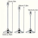 Juego de 3 Piezas de Candelabros Cónicos de Metal para Decoración de Fiestas Navideñas - Candelabro con Vela Cónica Adecuado para Bodas, Fiestas de Cumpleaños y Decoración de Mesas en Casa (Velas No Incluidas)