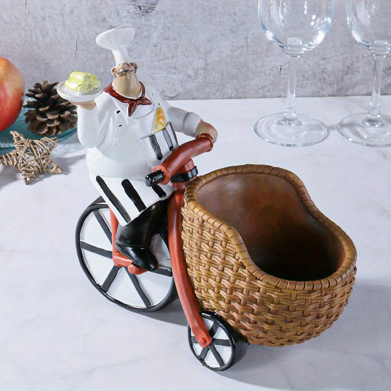Soporte para Vino de Chef Encantador y Cisne - Pieza Decorativa de Estilo Europeo en Resina para el Hogar, Sala de Estar o Almacenamiento de Enfriadores de Vinos, Capacidad para Múltiples Botellas con Diseño Elegante
