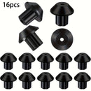 Conjunto de 16 Pies de Goma Resistentes al Calor para Reemplazo en Rejillas de Quemadores de Estufa de Gas - Amortiguadores Negros Duraderos con Diseño de Múltiples Orificios para Estabilidad y Protección, Accesorio de Cocina | Acabado Elegante | Materia