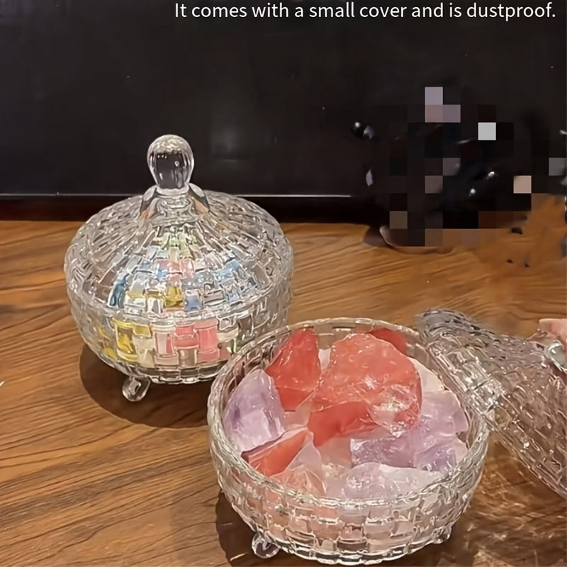 Tarro de Azúcar Elegante con Tapa de Bambú y Vidrio - Almacenamiento Transparente para Dulces, Aperitivos y Té - Solo Lavado a Mano, Organizador de Cocina Reutilizable